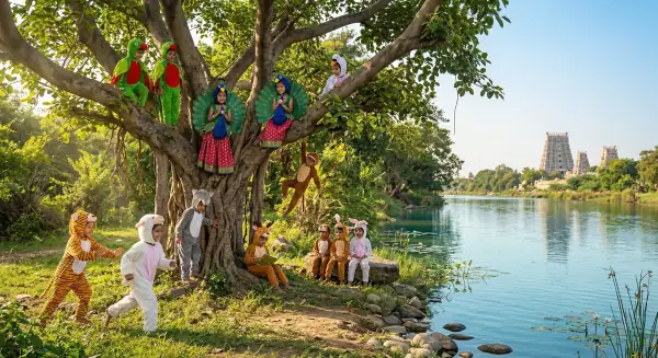 Animal costumes and bird fancy dress for children